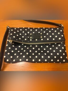 Kate Spade Black and White Polkadot Crossbody Bag